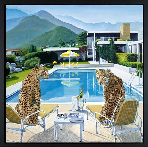 Palm Springs Style by Steve Tandy - Framed Box Canvas